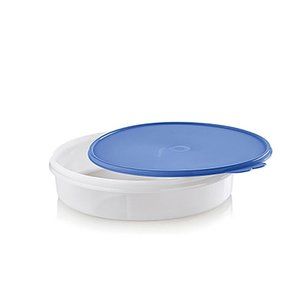 Tupperware Large Round Pie 12" Container Blue New No Original Packaging